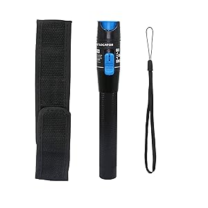 Visual Fault Locator, Red Light Pen Fiber Optic Cable Tester Meter, Cable Test Equipment Suitable for 2.5 mm Connector, Telecommunications Engineering