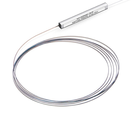 PLC Fiber Splitter 1 X 2, Steel Tube, Bare Fiber 250UM, No Connector
