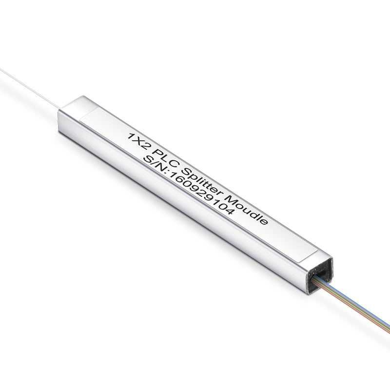 PLC Fiber Splitter 1 X 2, Steel Tube, Bare Fiber 250UM, No Connector
