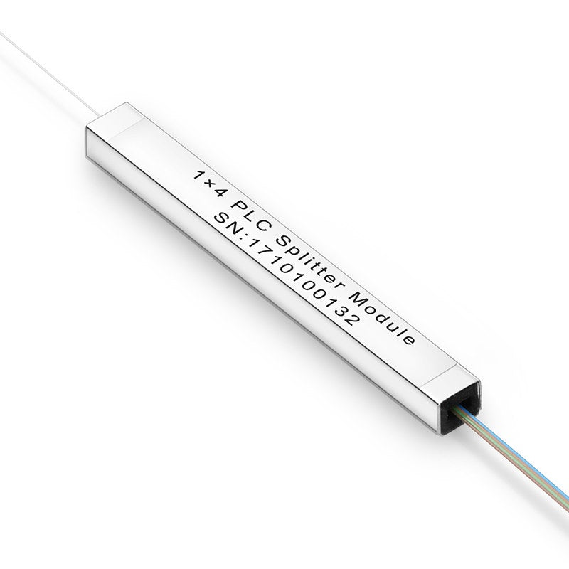 PLC Fiber Splitter 1 X 4 , Steel Tube, BARE FIBER 250UM, No Connector, Singlemode