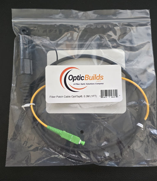 Fiber Patch Cable OptiTap®, 1M (3FT), Simplex SMF(G.657.A2), Mini-IP SC/APC TO Single SC/APC With 5.0MM LSZH Jacket, 2M