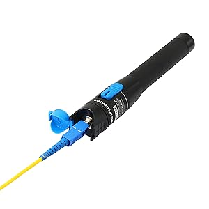 Visual Fault Locator, Red Light Pen Fiber Optic Cable Tester Meter, Cable Test Equipment Suitable for 2.5 mm Connector, Telecommunications Engineering