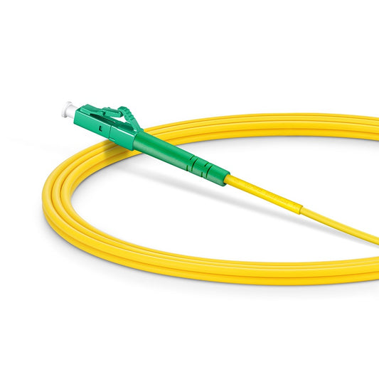 Fiber Patch Cable 2M (6.5FT), 1 Fiber, LC/APC Simplex TO SC/APC Simplex, OS2 Single Mode, Riser(OFNR), 0.9MM, Tight-Buffered, Yellow