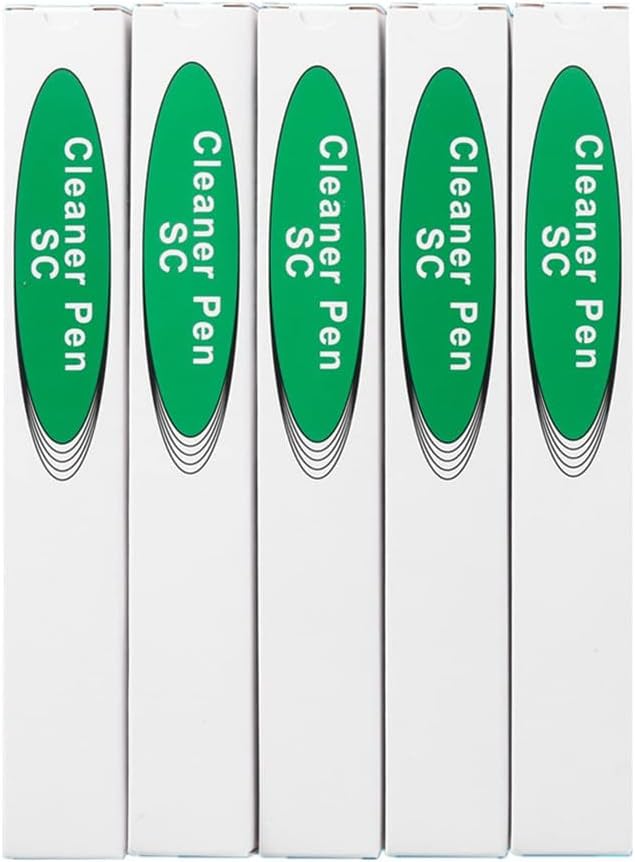 Fiber Optic Connector Cleaning Pen 800+ Clicks 5 Pack Fiber Optic Cleaner Pen for 2.5mm Ferrules SC,FC,ST,SC/APC and FC/APC