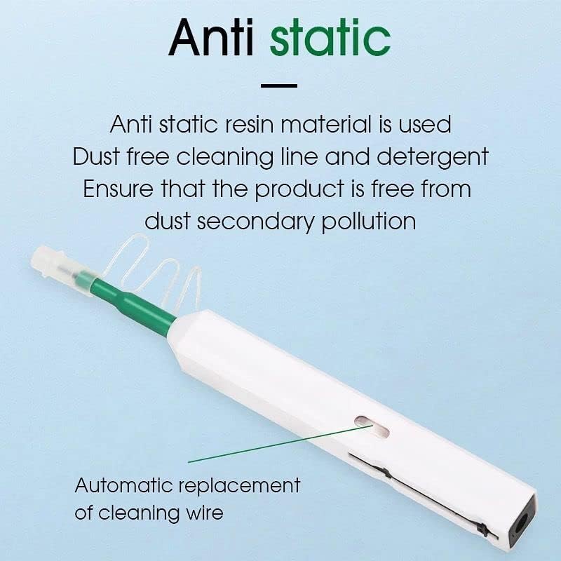 Fiber Optic Connector Cleaning Pen 800+ Clicks 5 Pack Fiber Optic Cleaner Pen for 2.5mm Ferrules SC,FC,ST,SC/APC and FC/APC