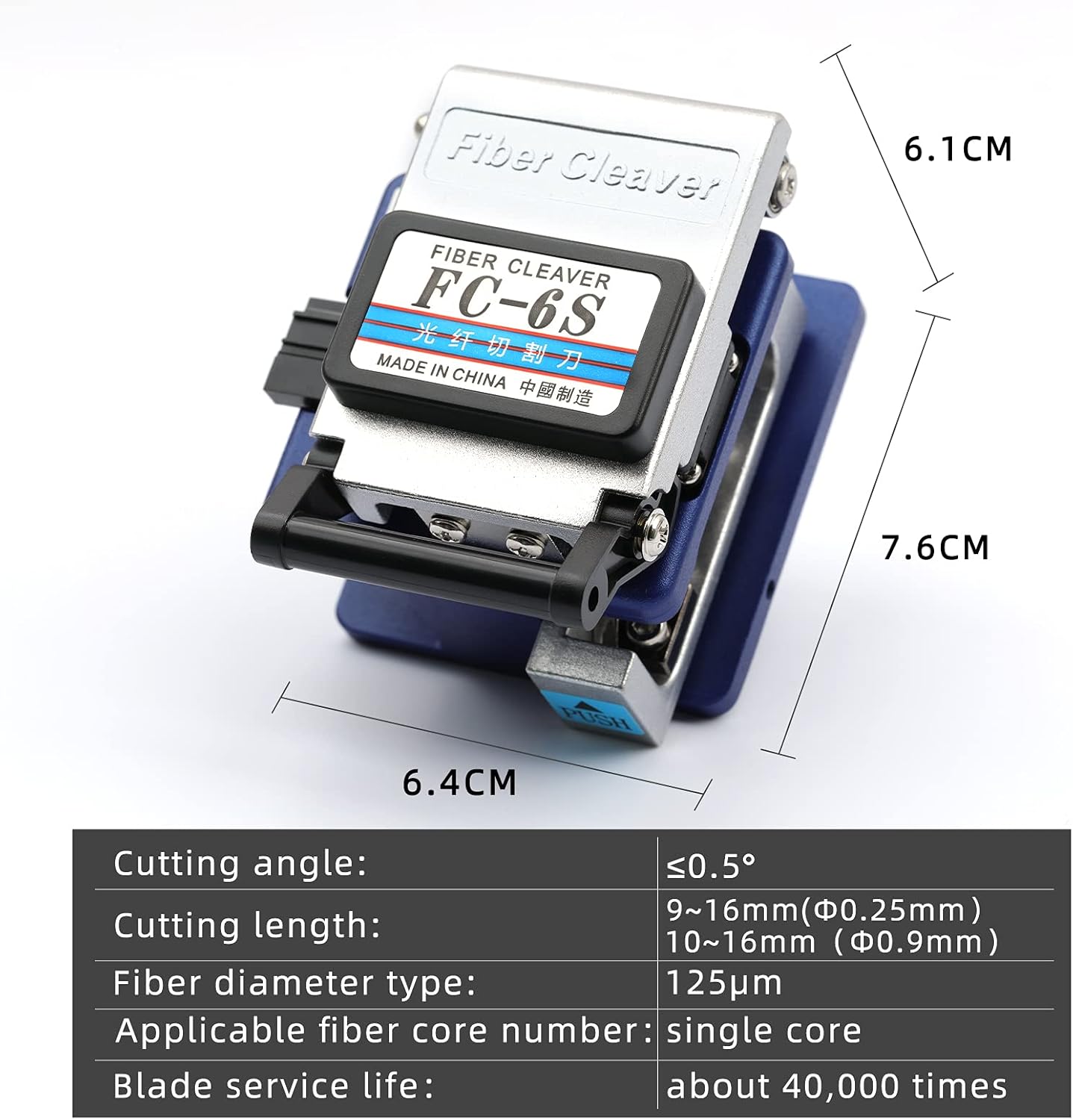 FC-6S Optical Fiber Cleaver Stripping Cutter Tool – Precision Fiber Optic Cutting Solution