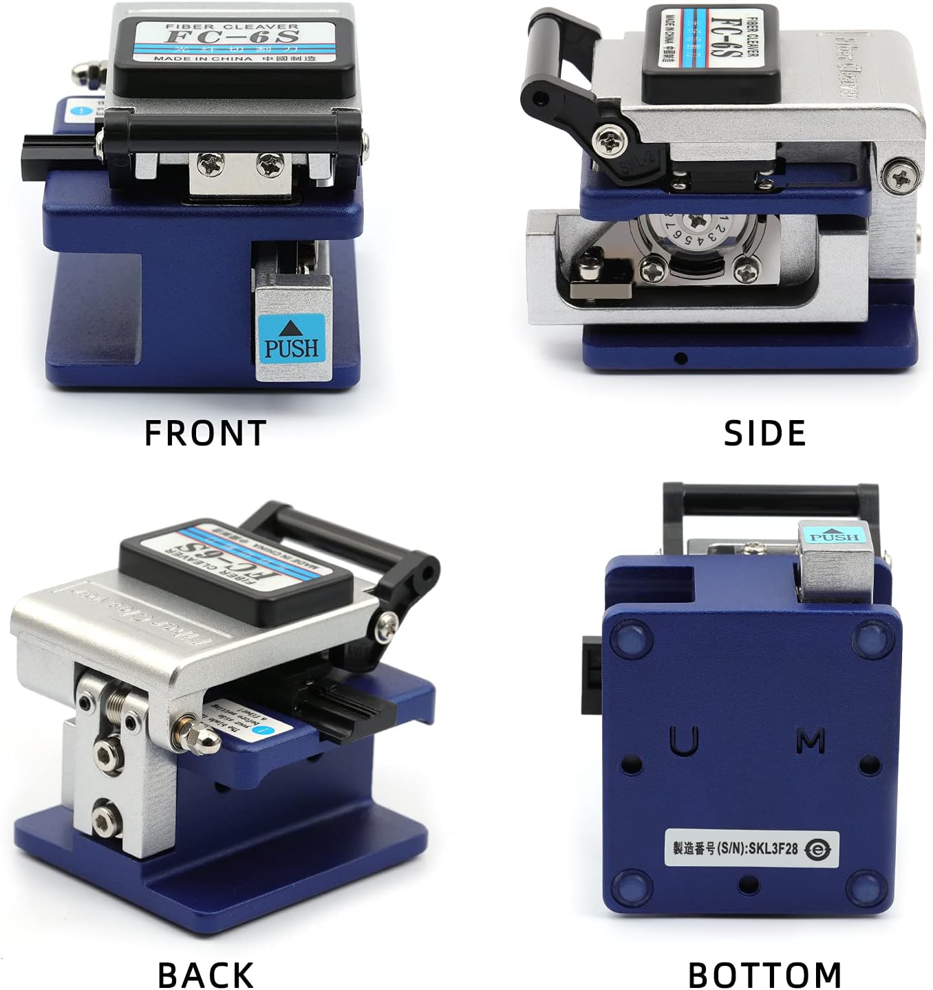 FC-6S Optical Fiber Cleaver Stripping Cutter Tool – Precision Fiber Optic Cutting Solution