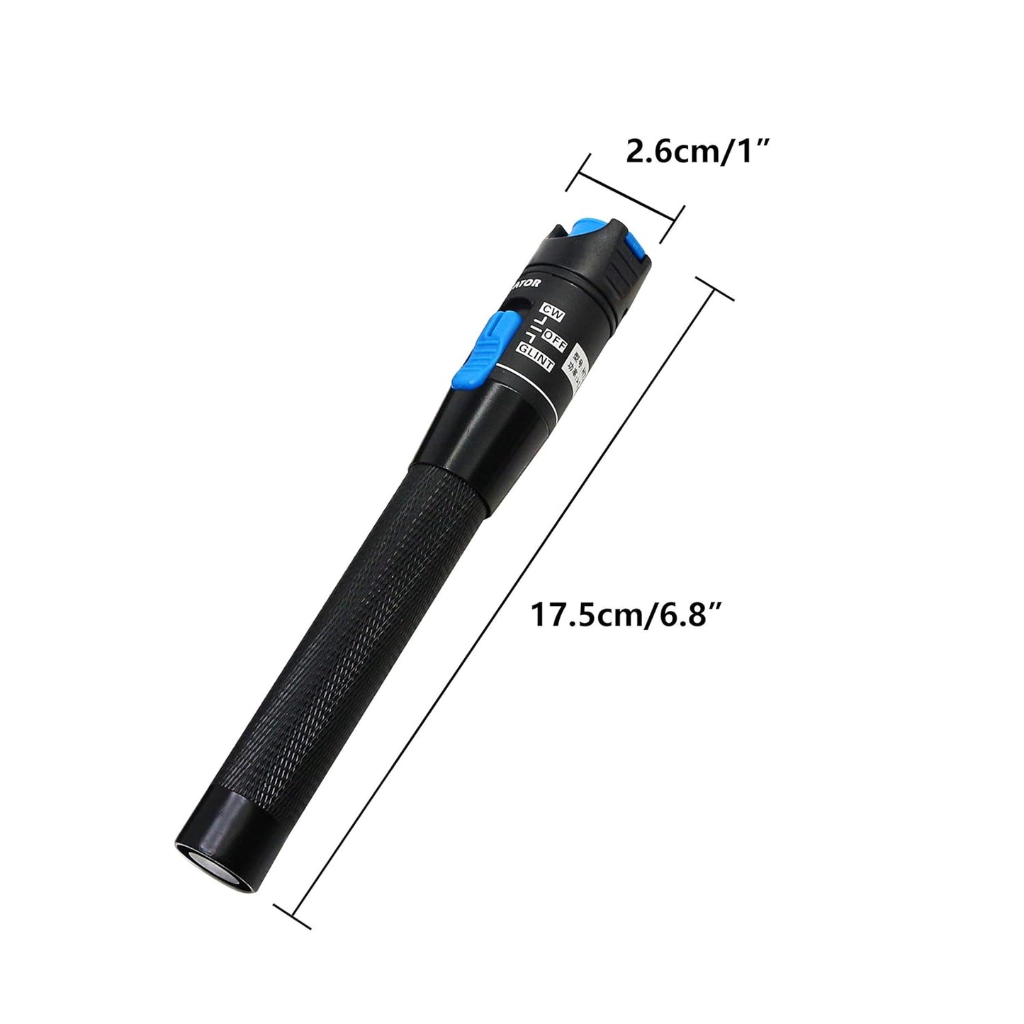 Visual Fault Locator, Red Light Pen Fiber Optic Cable Tester Meter, Cable Test Equipment Suitable for 2.5 mm Connector, Telecommunications Engineering