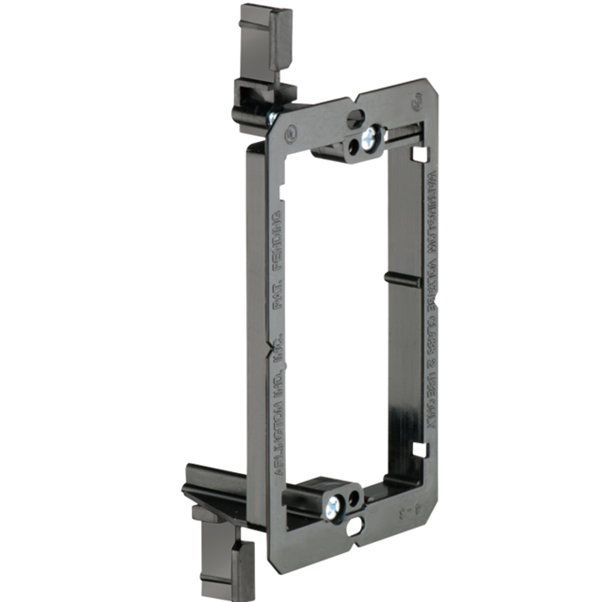 Single Gang Drywall Mounting Bracket 10PK, LOW VOLTAGE ONLY, BLK, Mudring