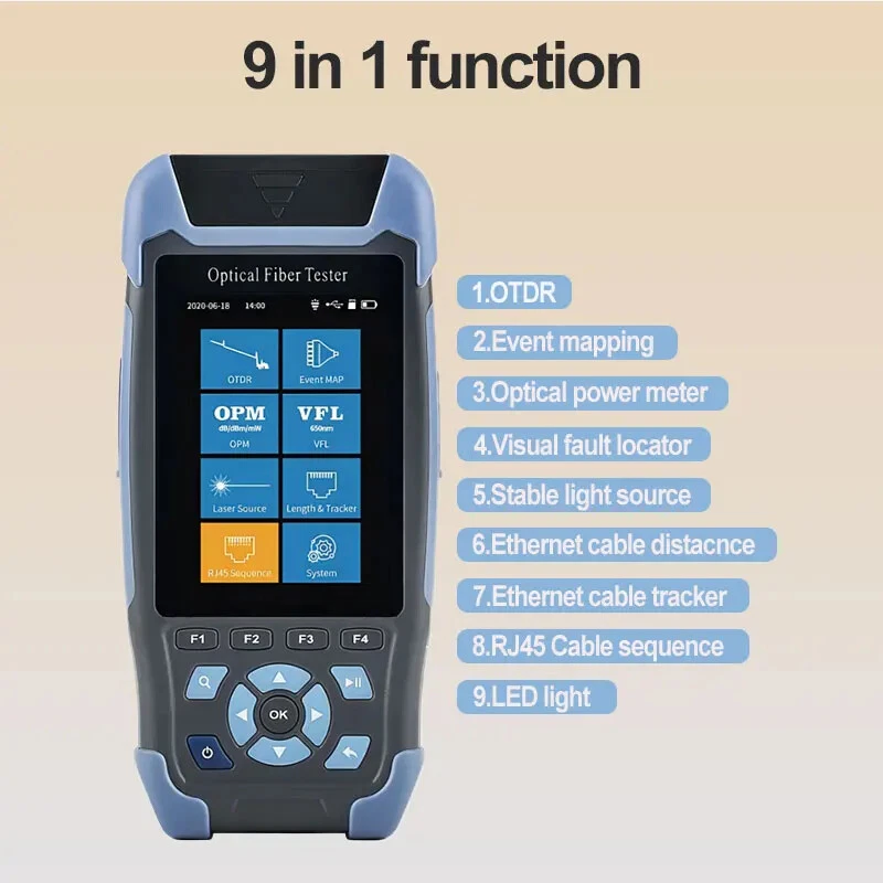 Pocket OTDR - OTDR 1310/1550nm 22/24dB Fiber Tester Optical Pocket OTDR Fiber Optic - FKEQU-094