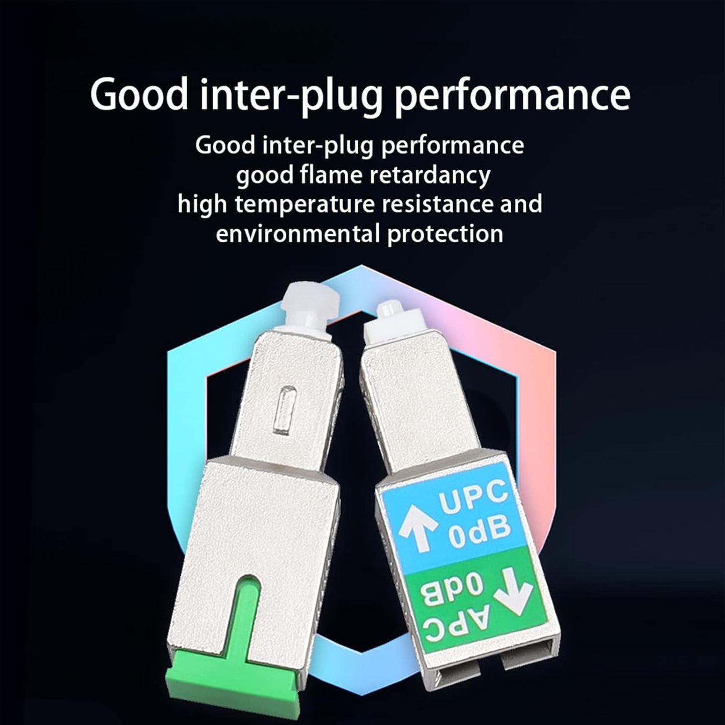 SC/APC (Male) to SC/UPC (Female) SM 9/125 Hybrid Adapter - 2 Pack