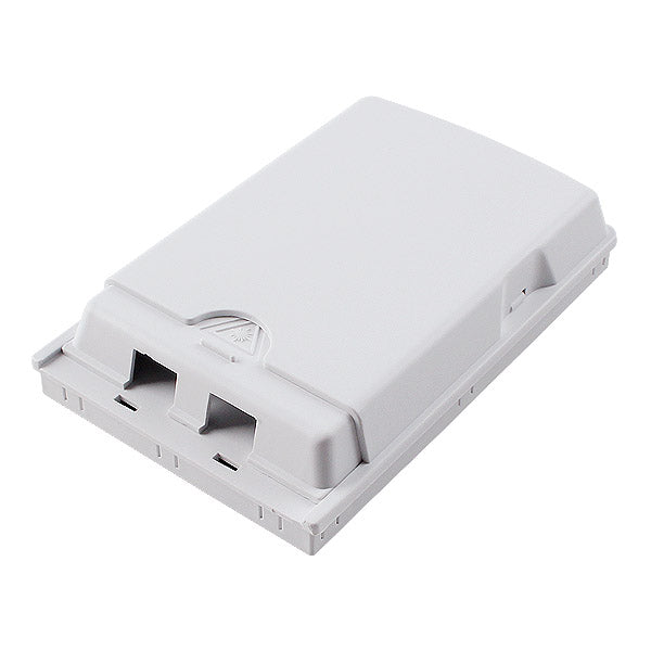 Wall Mounted Fiber Optic Terminal Box w/ 1 Bulk Head and 1 Terminated Fiber Pigtail - White