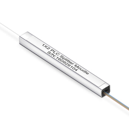 PLC Fiber Splitter 1 X 2, Steel Tube, Bare Fiber 250UM, No Connector