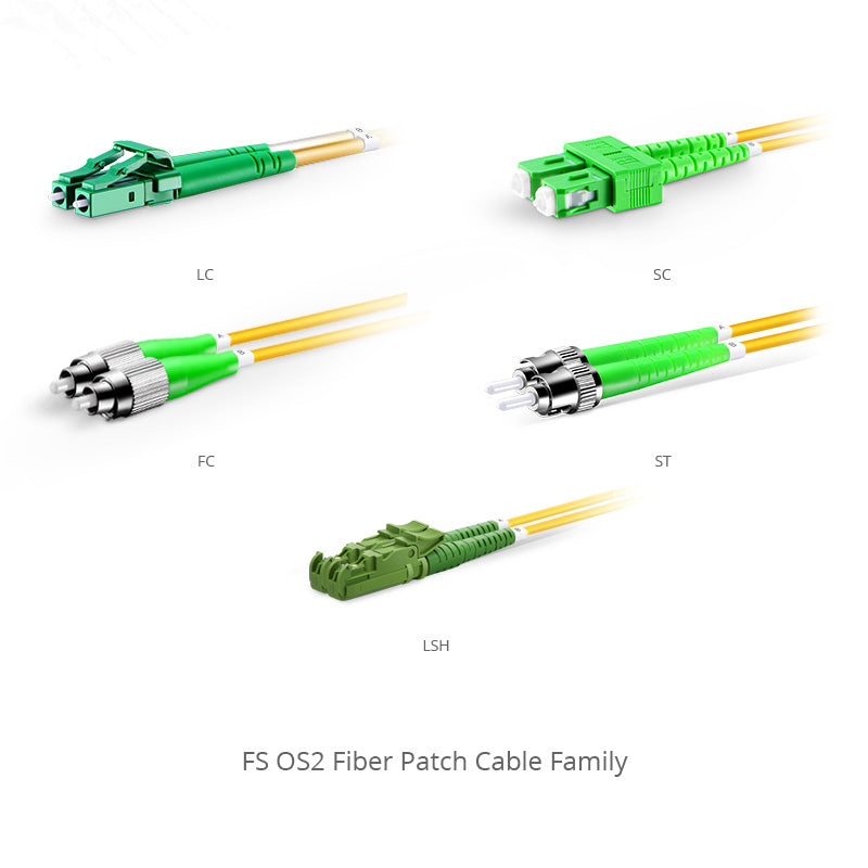 Fiber Patch Cable, 2M (7FT), 2 Fibers, LC/UPC Duplex TO SC/APC Duplex, OS2 Single Mode, Riser(OFNR), 0.9MM, Tight-Buffered,  Yellow