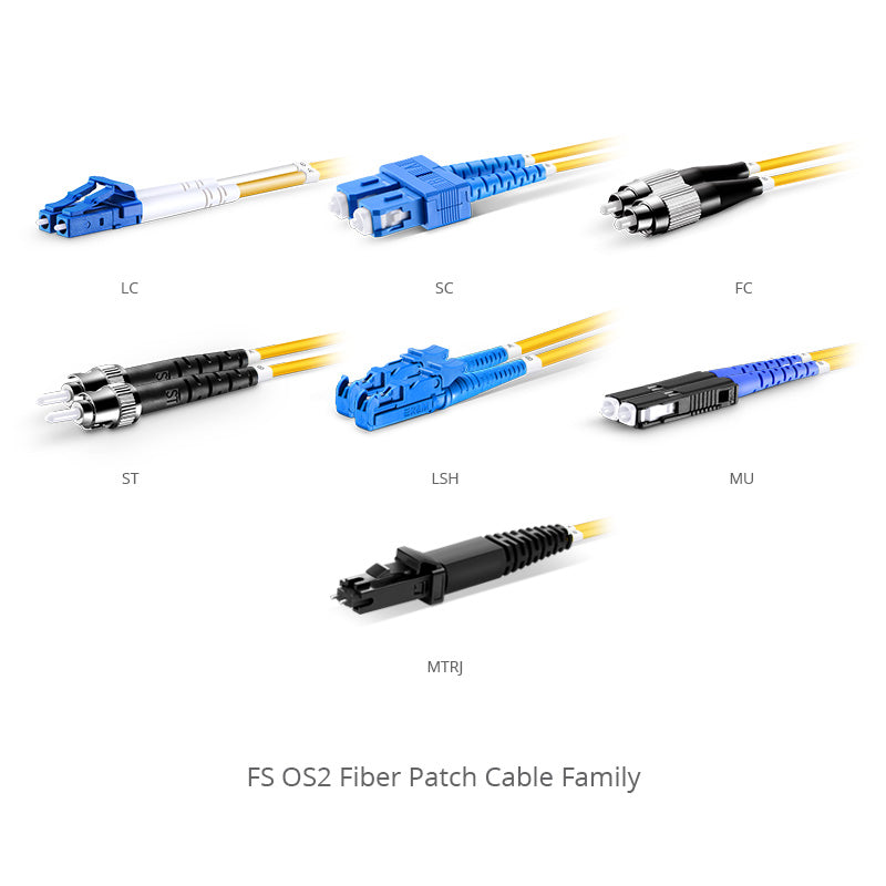 Fiber Patch Cable 3M (10FT), 2 Fibers, LC/UPC Duplex TO LC/UPC Duplex, OS2 Single Mode, Riser(OFNR), 0.9MM, Tight-Buffered,  Yellow