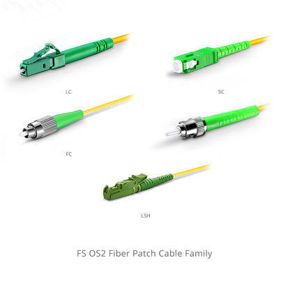 2m (7ft) Fiber Patch Cable, 1 Fiber, LC APC Simplex to SC APC Simplex, Single Mode (OS2), Riser (OFNR), 2.0mm, Tight-Buffered, Yellow  Hot 