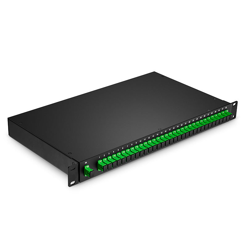 PLC Fiber Splitter 1 X 32, 1U 19” Rack Mount, SC/APC, Singlemode