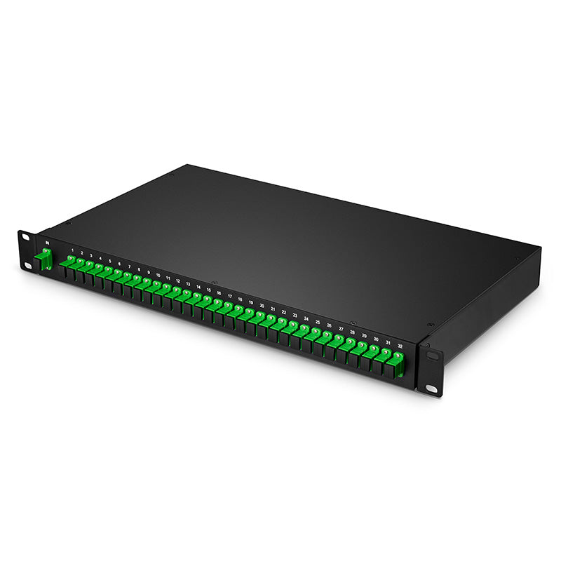 PLC Fiber Splitter 1 X 32, 1U 19” Rack Mount, SC/APC, Singlemode