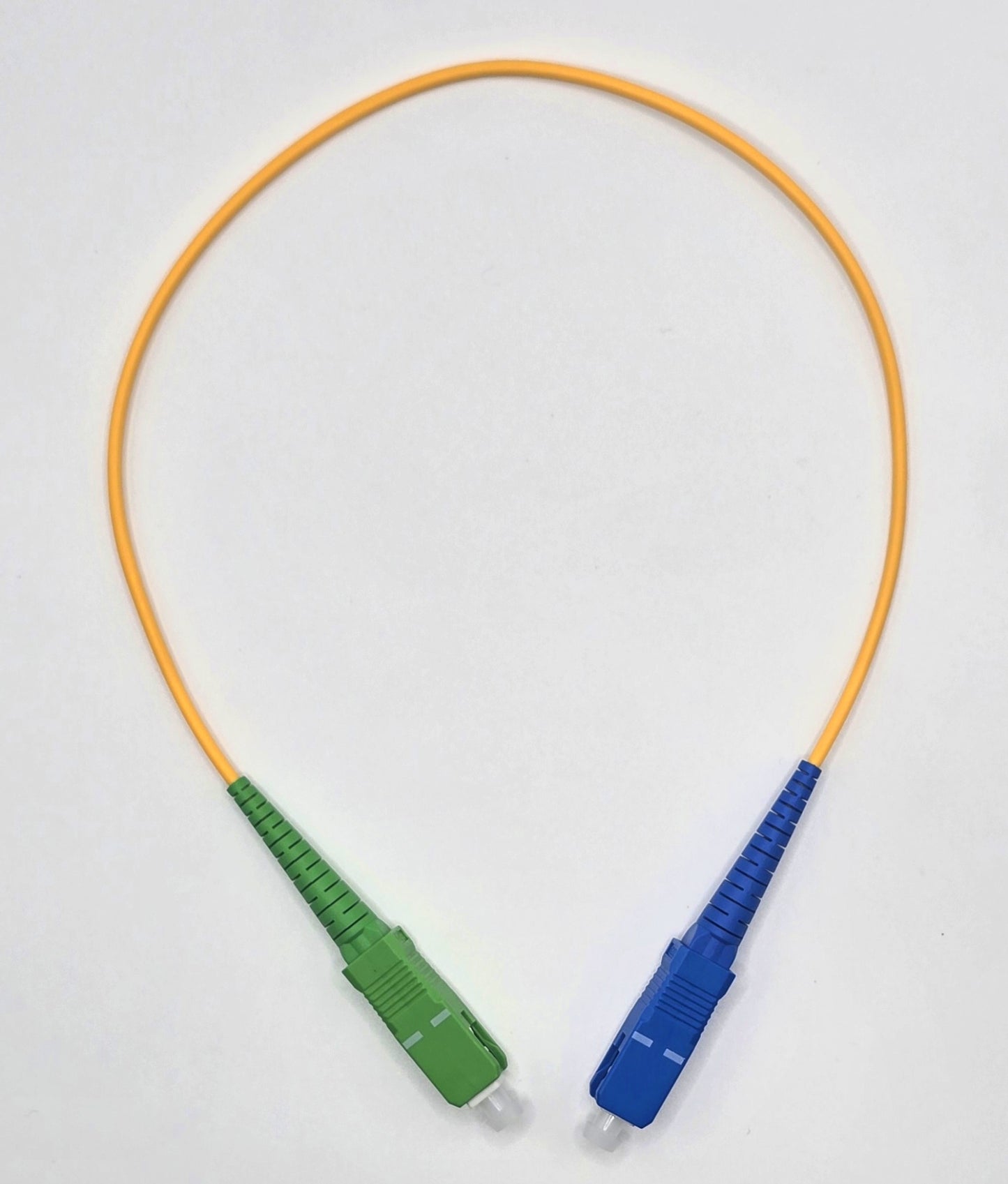 Fiber Patch Cable .5M (1FT) , 1 Fiber, SC/UPC Simplex TO SC/APC Simplex, OS2 Single Mode, Riser(OFNR), 0.9MM, Yellow