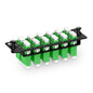 FHD® Fiber Adapter Panel, 24 Fibers OS2 Single Mode, 12 x LC APC Duplex (Green) Adapter, Ceramic Sleeve