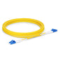 Fiber Patch Cable 3M (10FT), 2 Fibers, LC/UPC Duplex TO LC/UPC Duplex, OS2 Single Mode, Riser(OFNR), 0.9MM, Tight-Buffered,  Yellow