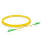 Fiber Patch Cable 3M (10FT), 1 Fiber, SC/APC Simplex TO SC/APC Simplex, OS2 Single Mode, Riser(OFNR), 0.9MM, Tight-Buffered,  Yellow