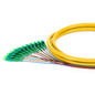 Fiber Pigtail 1M (3FT), LC/APC TO UNTERMINATED, 12 Fibers, Bunch, OS2 Single Mode, Riser(OFNR), 0.9MM, Yellow
