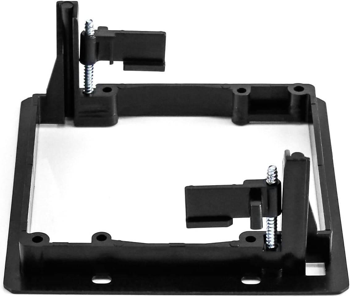 Double Gang Drywall Mounting Bracket 10PK, LOW VOLTAGE ONLY, BLK, Mudring
