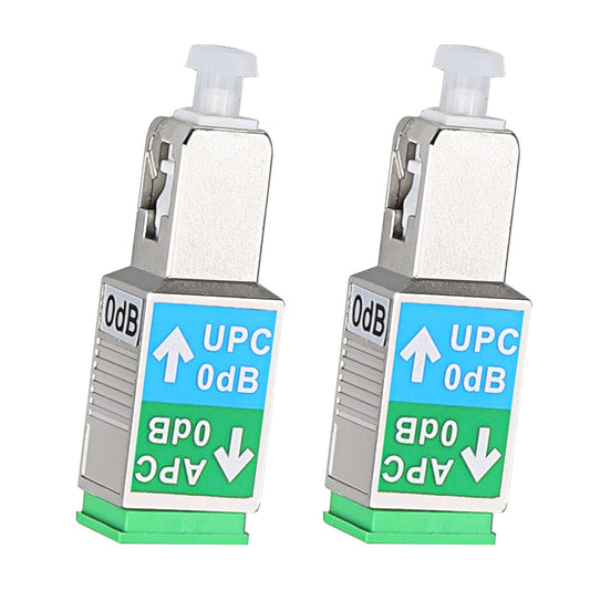 SC/APC (Male) to SC/UPC (Female) SM 9/125 Hybrid Adapter - 2 Pack