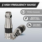 Compression Connectors for RG11 Coaxial Cable, 10 PCS, Water Tight O Ring, Indoor/Outdoor, F81, F-Type, 75 Ohm, 3 GHz, Black