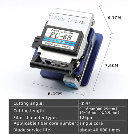 FC-6S Optical Fiber Cleaver Stripping Cutter Tool – Precision Fiber Optic Cutting Solution