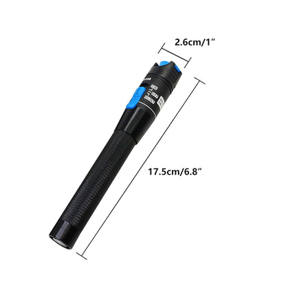 Visual Fault Locator, Red Light Pen Fiber Optic Cable Tester Meter, Cable Test Equipment Suitable for 2.5 mm Connector, Telecommunications Engineering