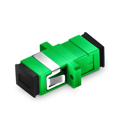 SC/APC to SC/APC Simplex OS2 Single Mode Fiber Optic Adapter/Coupler with Flange (10pcs/Pack)
