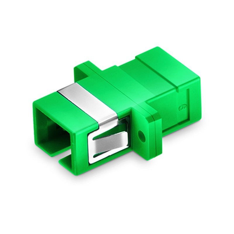 SC/APC to SC/APC Simplex OS2 Single Mode Fiber Optic Adapter/Coupler with Flange (10pcs/Pack)