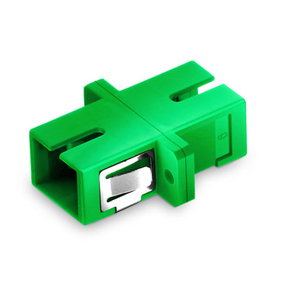 SC/APC to SC/APC Simplex OS2 Single Mode Fiber Optic Adapter/Coupler with Flange (10pcs/Pack)