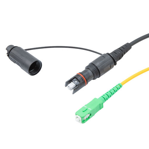 Fiber Patch Cable OptiTap®, 1M (3FT), Simplex SMF(G.657.A2), Mini-IP SC/APC TO Single SC/APC With 5.0MM LSZH Jacket, 2M
