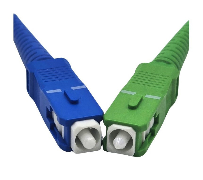 Fiber Patch Cable .5M (1FT) , 1 Fiber, SC/UPC Simplex TO SC/APC Simple ...