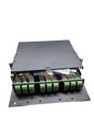 4U 288Core High Density Sliding Patch Panel, Loaded w/ 12pcs 24Core LC/APC Quad Adapter, 24 PCS LCAPC Single Mode Pigtails, 12pcs 24Core Fiber Splice Tray.