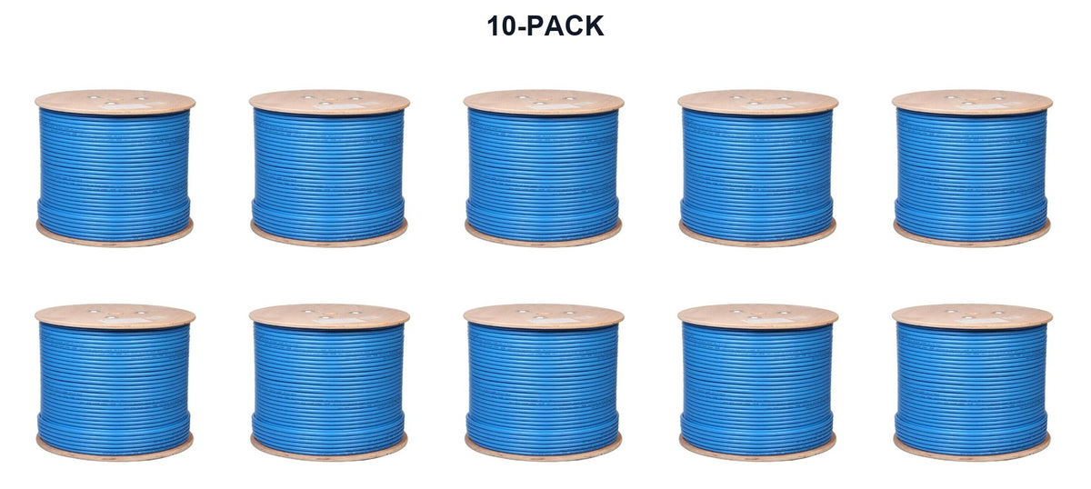 10-PACK CAT 6 Cables Outdoor 1000 FT/305M BOX 8 CORE 14AWG UTP SFTP Ethernet Network LAN