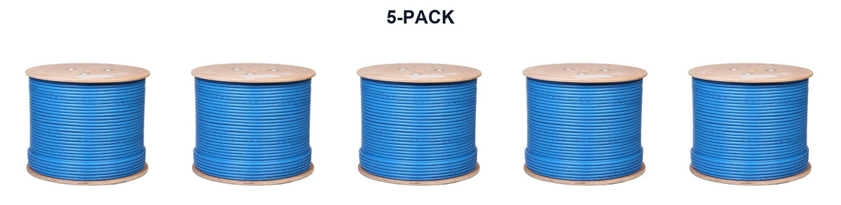 5-PACK CAT 6 Cables Outdoor 1000 FT/305M BOX 8 CORE 14AWG UTP SFTP Ethernet Network LAN
