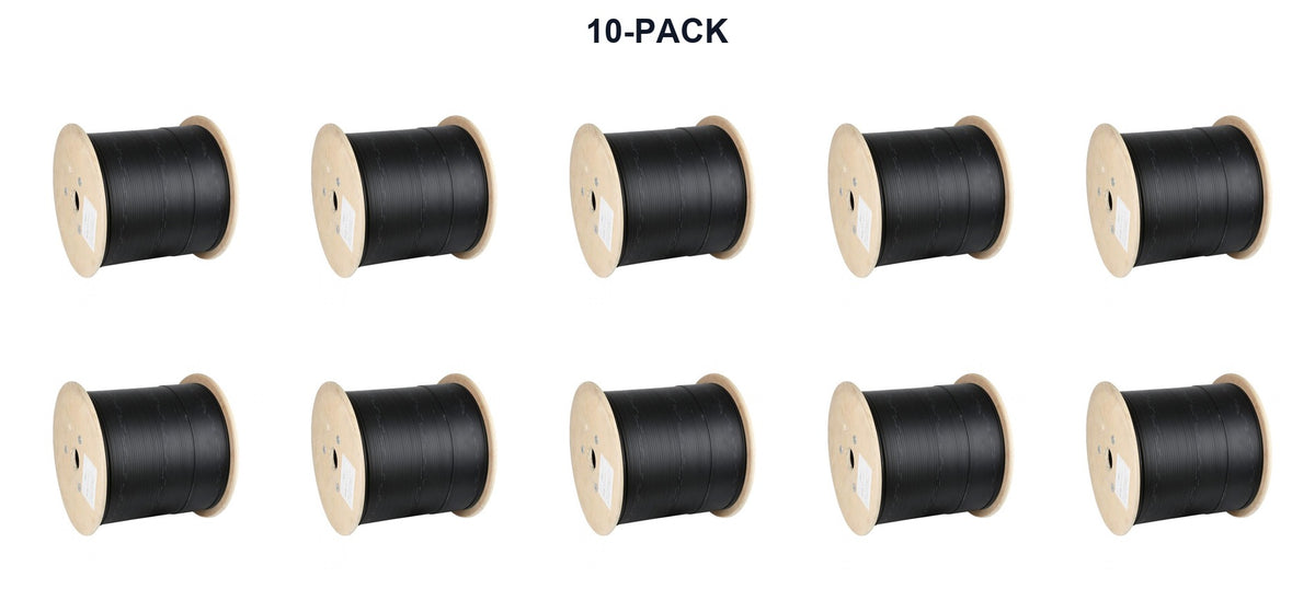 10-PACK Fiber Optic Cable Flat Drop 2 Count  – 2,000 FT
