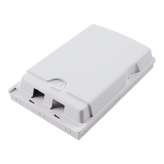 Wall Mounted Fiber Optic Terminal Box w/ 1 Bulk Head and 1 Terminated Fiber Pigtail - White