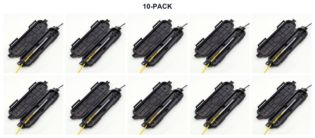 10-PACK FTTH Drop Splice Repair Joint Kit