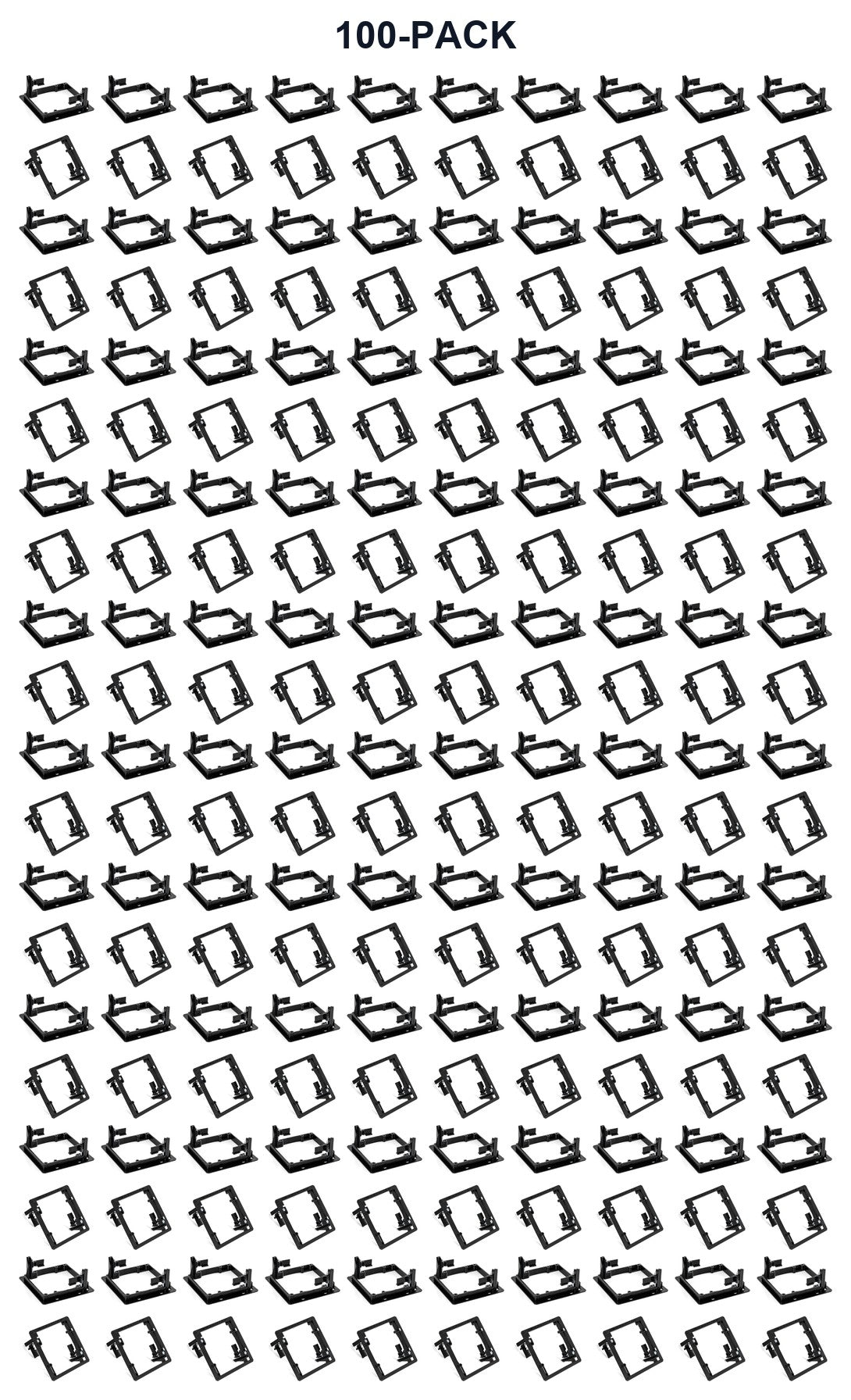 100-PACK Double Gang Drywall Mounting Bracket Mudring
