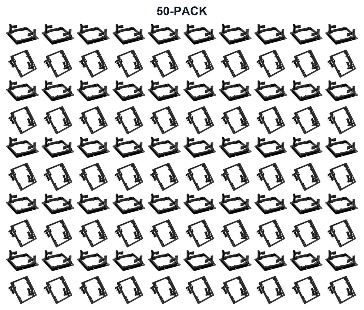 50-PACK Double Gang Drywall Mounting Bracket Mudring