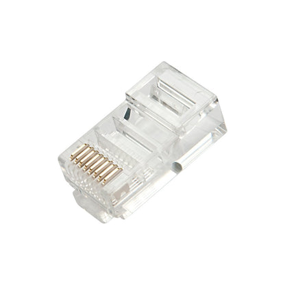 CAT6 RJ45 Standard Modular Plugs (TWO-PIECE SUIT), Unshielded Network Connector or 23-24AWG Twisted Pair Solid Or Stranded Cable (100/PACK)