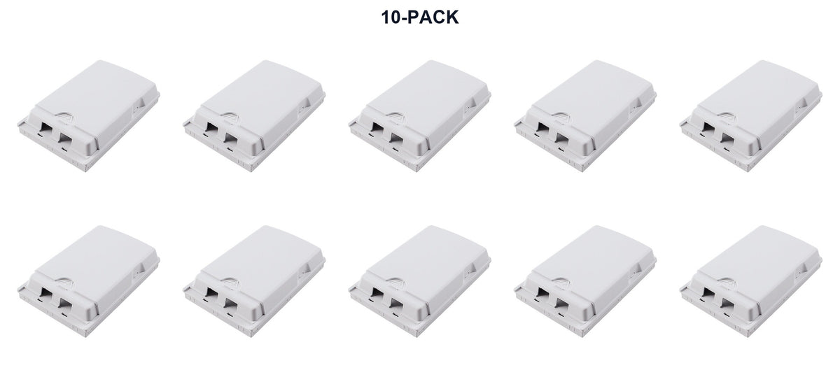 10-PACK Wall Mounted Fiber Optic Terminal Box