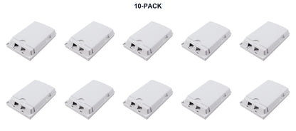 10-PACK Wall Mounted Fiber Optic Terminal Box