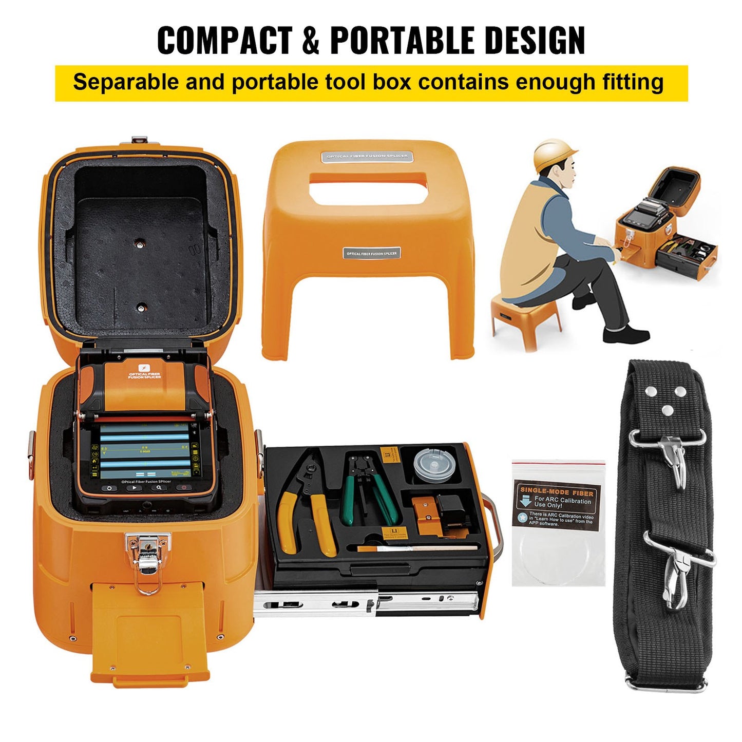 Fiber Optic Fusion Splicer VEVOR AI-9 Fiber Optic Splicing Machine